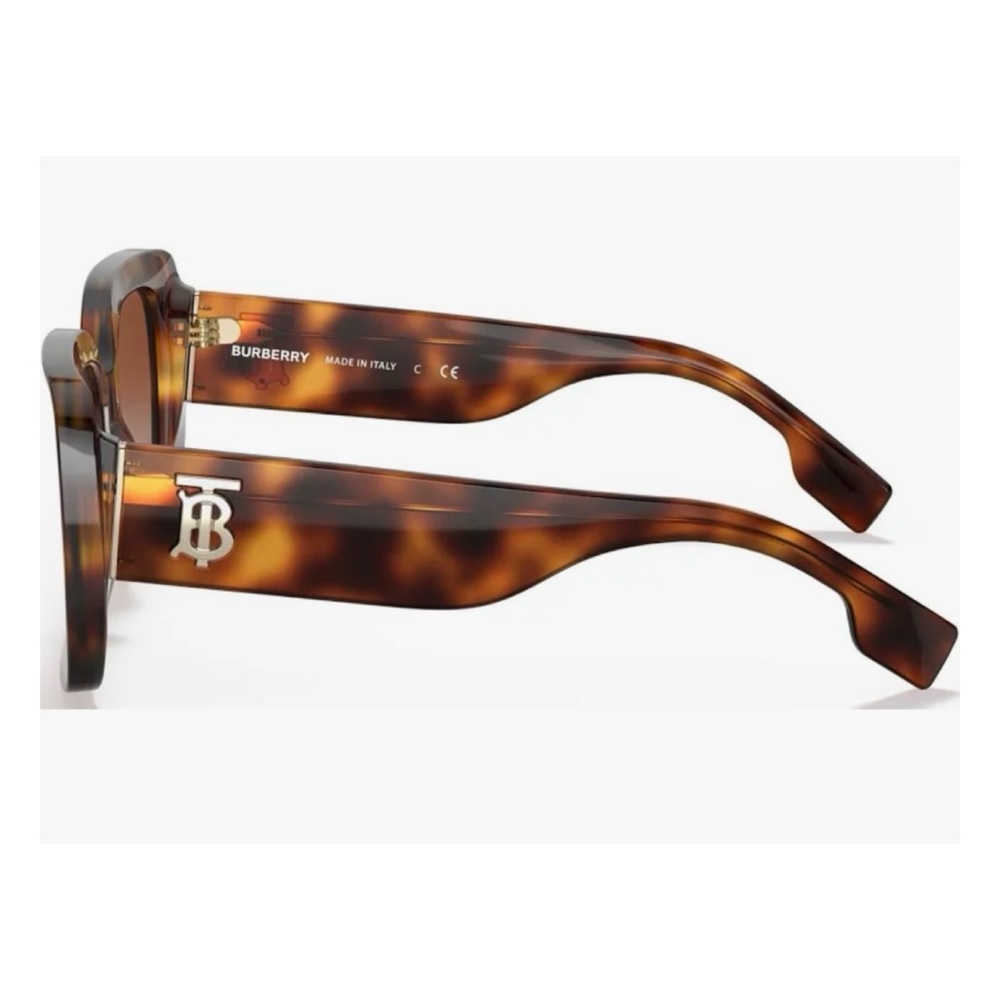 NWOT Burberry Woman’s BE4327 Delilah Square Sunglasses in Light Havana - Picture 2 of 15